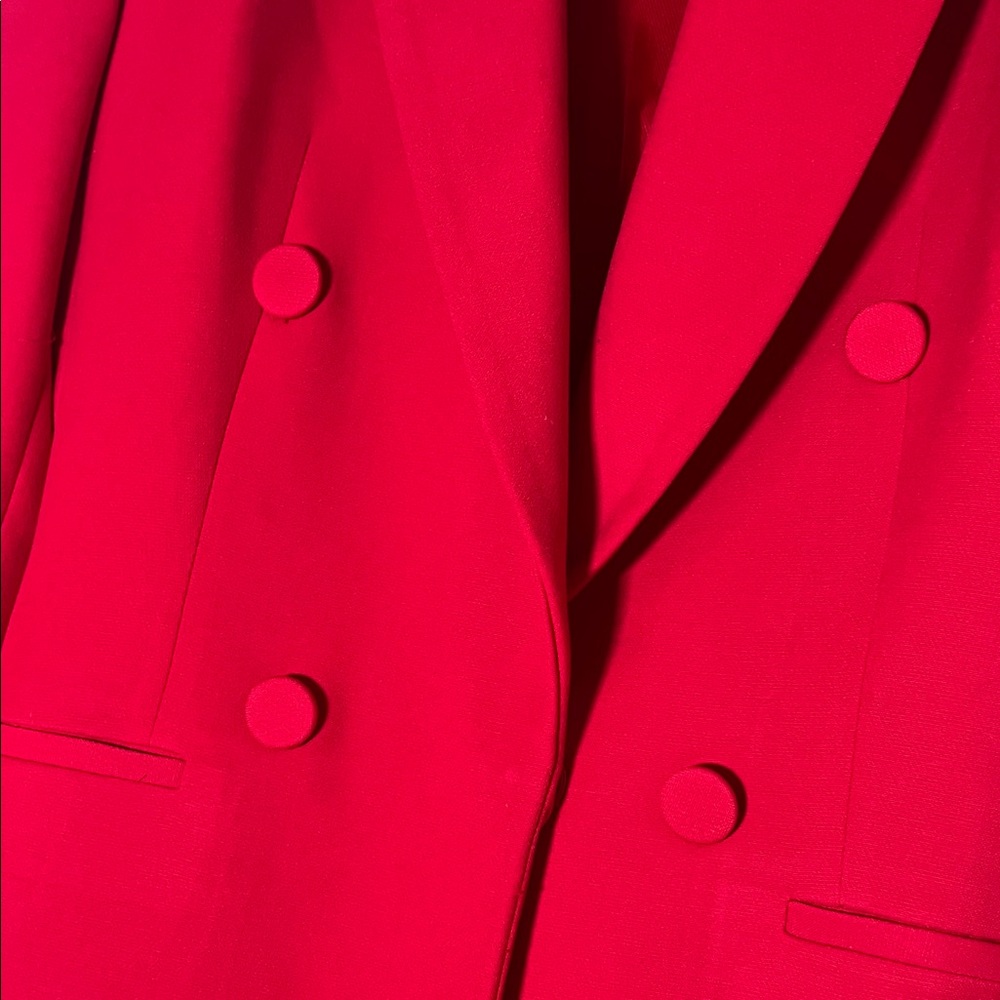 Zara Bold Scarlet Blazer - Picture 2 of 5